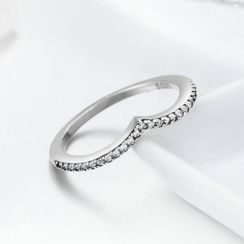 S925 Diamond Wedding Ring for Women - Elegant Temperament Design