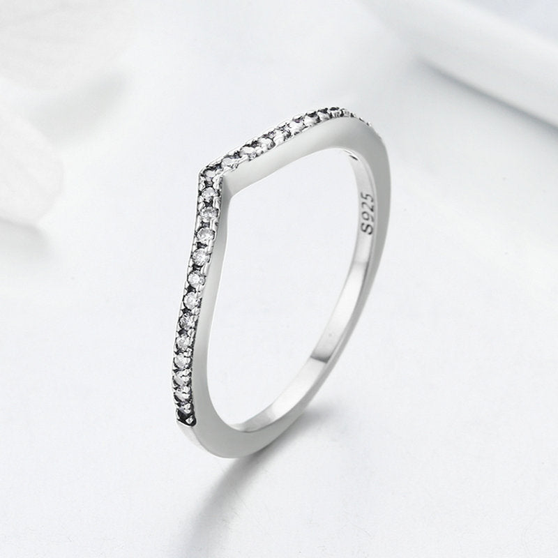 S925 Diamond Wedding Ring for Women - Elegant Temperament Design