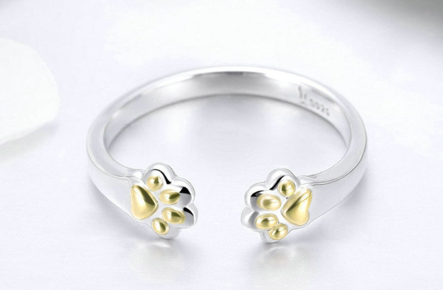 Moth paw print ring